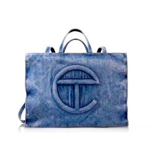 Large denim Telfar bag